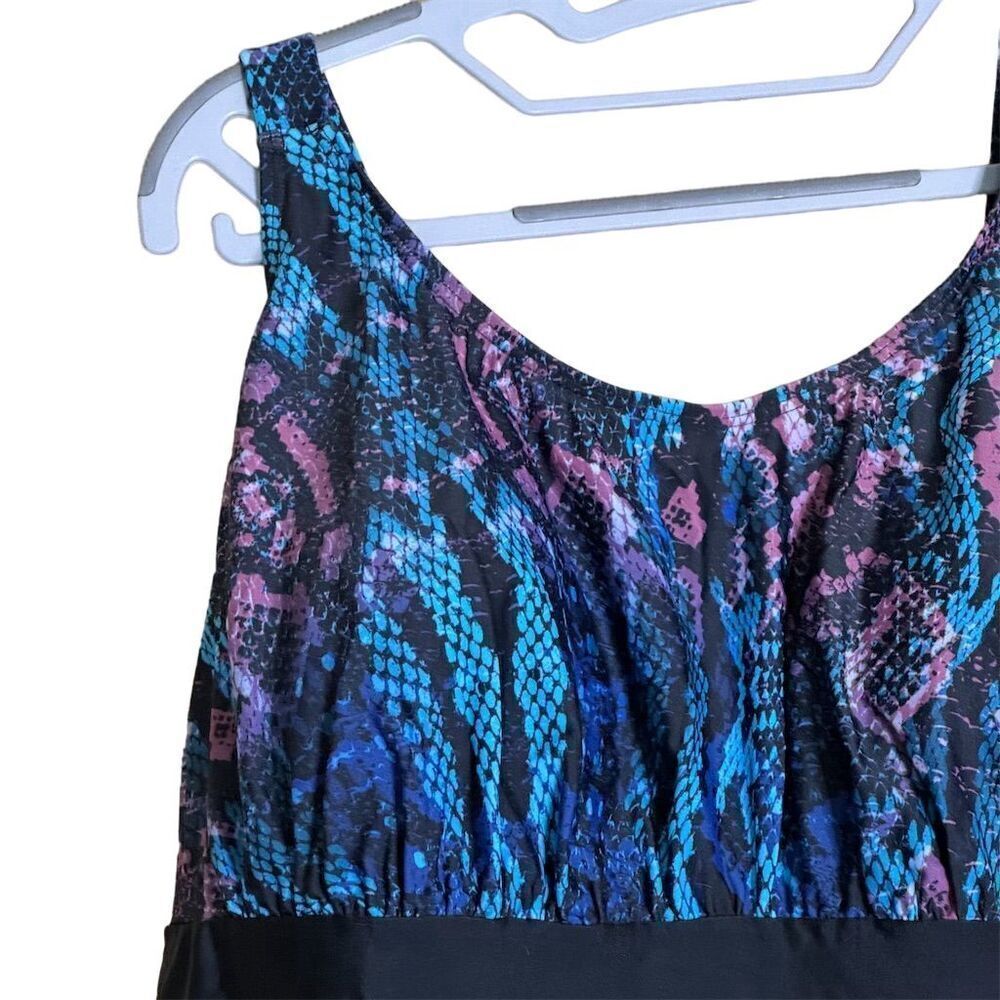 Avenue Women's Black Python Print Empire Swimdres… - image 6